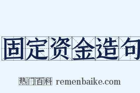 固定资金造句是什么意思的图片